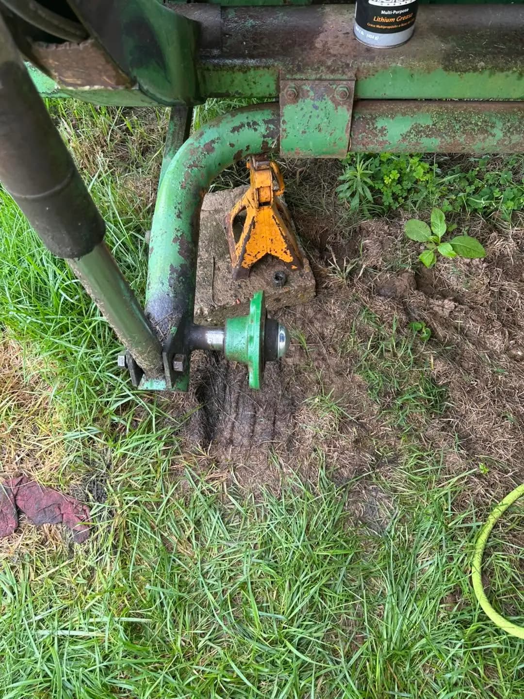 Tractor hub and axle repair in a field